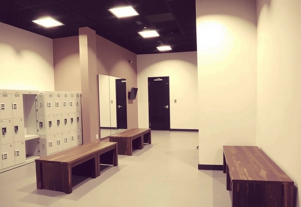 A view of the changing rooms or amenities, clean and well-maintained, reflecting the studio's care.